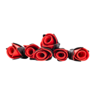 Rimba - BDSM Flogger met Rozen - Zwart/Rood
