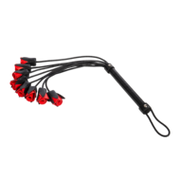 Rimba - BDSM Flogger met Rozen - Zwart/Rood