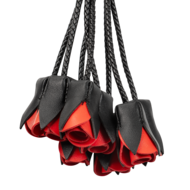 Rimba - BDSM Flogger met Rozen - Zwart/Rood