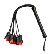 Rimba - BDSM Flogger met Rozen - Zwart/Rood