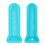 LoveToy - Siliconen IJsblokjesvorm - Realistische Penis - Blauw