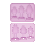 LoveToy - Siliconen IJsblokjesvorm - Buttplug Set - Lila