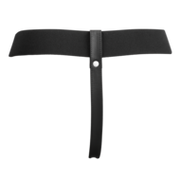 Rimba- Verstelbaar Lederen Strap-On Harnas - Zwart - Maat L/XL