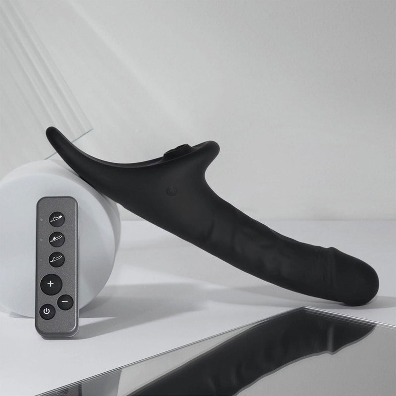 Strap-On-Me - Multi Orgasm Realistische Dildo - Strapless Strap-on met Flapper Technologie - Zwart