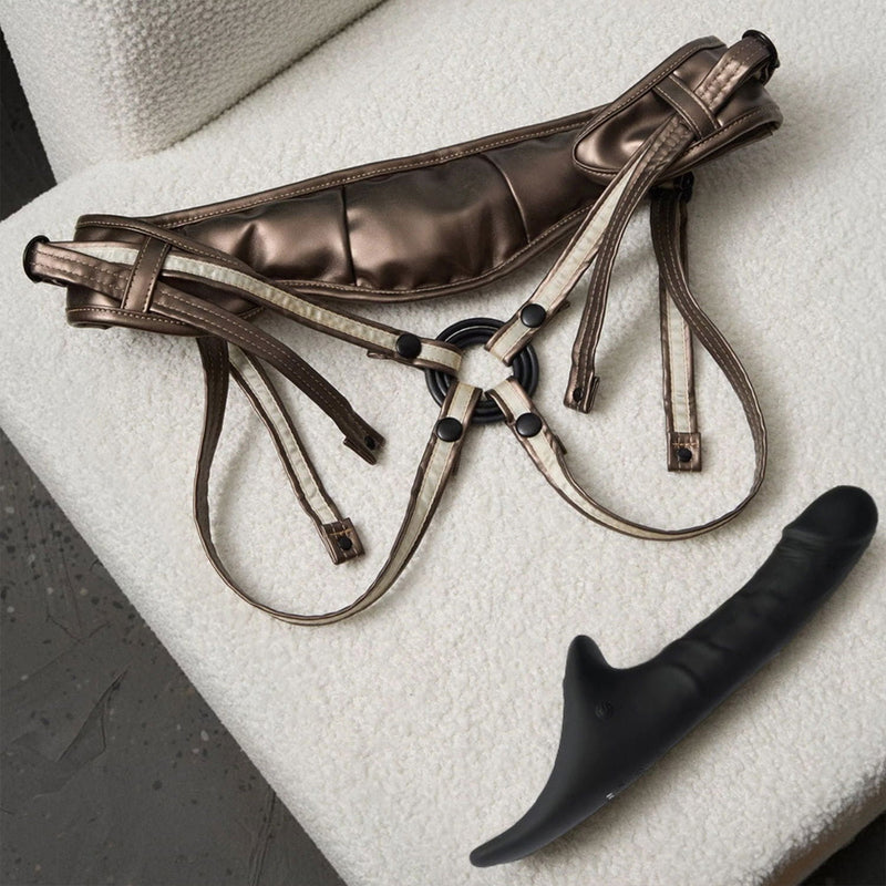 Strap-On-Me - Multi Orgasm Realistische Dildo - Strapless Strap-on met Flapper Technologie - Zwart