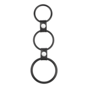 Rimba - Triple Cockring Rubber - Zwart