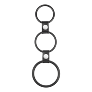 Rimba - Triple Cockring Rubber - Zwart