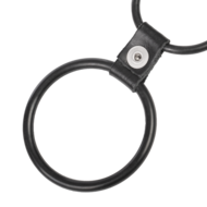 Rimba - Triple Cockring Rubber - Zwart