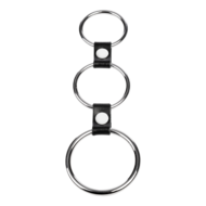 Rimba - Triple Cockring Metaal - Zwart
