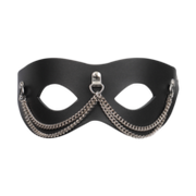 Rimba - Lederen Masker met Kettingdecoratie - Zwart & Zilver