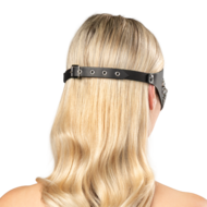 Rimba - Lederen Masker met Kettingdecoratie - Zwart & Zilver
