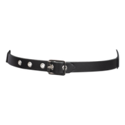Rimba - Lederen Masker met Kettingdecoratie - Zwart & Zilver