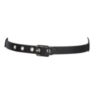 Rimba - Lederen Masker met Kettingdecoratie - Zwart & Zilver