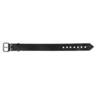 Rimba - Lederen Collar met Metalen Gesp - Zwart