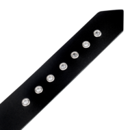 Rimba - Lederen Collar met Metalen Gesp - Zwart