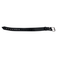 Rimba - Lederen Collar met Metalen Gesp - Zwart