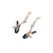 Liebe Seele - Luxe Tepelklemmen met Strass Engelen Vleugels Hangers - Goud