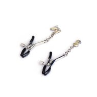 Liebe Seele - Tepelklemmen met Letterhangertjes S en M - Zilver