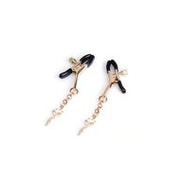 Liebe Seele - Luxe Tepelklemmen met Strass Vosje Hangers - Goud