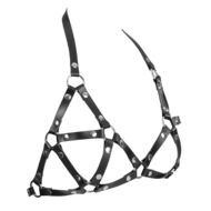 Rimba - Lederen Riemen-BH - Fetish Tuigje - Zwart