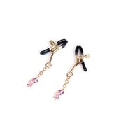 Liebe Seele - Luxe Tepelklemmen met Zeepaard Hangertjes - Roze/Goud