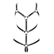 Rimba Bondage Play - Lederen Body Harnas - Zwart