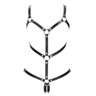 Rimba Bondage Play - Lederen Body Harnas - Zwart