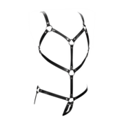 Rimba Bondage Play - Lederen Body Harnas - Zwart