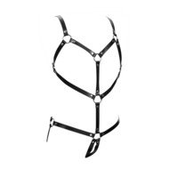 Rimba Bondage Play - Lederen Body Harnas - Zwart
