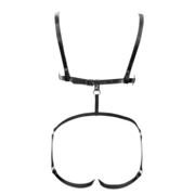Rimba Bondage Play - Lederen Body Harnas - Zwart
