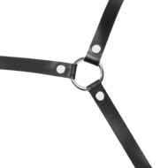 Rimba Bondage Play - Lederen Body Harnas - Zwart