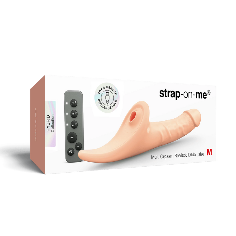Strap-On-Me - Multi Orgasm Realistische Dildo - Strapless Strap-on met Flapper Technologie - Lichte Huidskleur