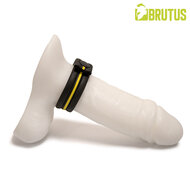 Brutus - Neopreen Cockstrap - Verstelbaar met drukknopen - Zwart/Geel