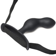 Master Series - P-Spot Plugger - 3 Anaal Pluggen met Harnas - Zwart