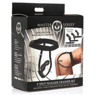Master Series - P-Spot Plugger - 3 Anaal Pluggen met Harnas - Zwart