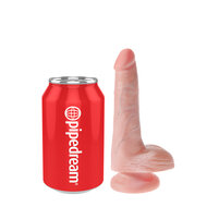 Pipedream - King Cock - Dildo met Balzak - 15 cm - Lichte Huidskleur