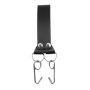 Rimba - Lederen Hoofdharnas met Collar en Neushaak - Zwart