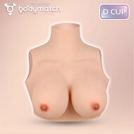 Bodymatch - Boodie - Realistische Siliconen Borstprothese - Lichte Huidskleur - Cup D