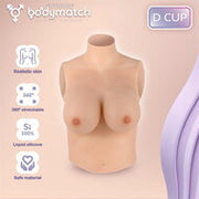 Bodymatch - Booskin - Realistische Siliconen Borstprothese - Lichte Huidskleur - Cup D