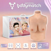 Bodymatch - Booskin - Realistische Siliconen Borstprothese - Lichte Huidskleur - Cup E