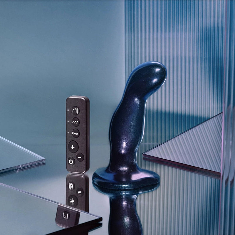 Strap-On-Me - Vibrerende Vingerende Dildo - Maat M - Blauw