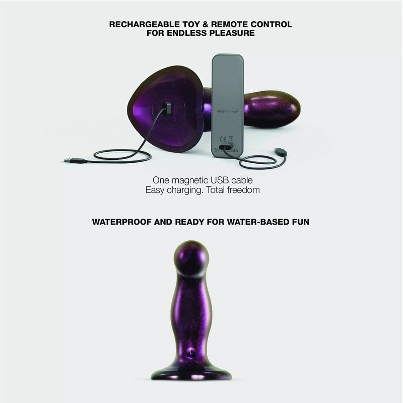 Strap-On-Me - Vibrerende Vingerende Dildo - Maat M - Paars