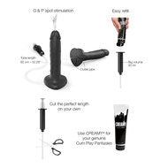 Strap-on-Me - Squirting Cum Dildo - Realistiche Spuitende Dildo - Zwart - Maat XL