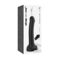 Strap-on-Me - Squirting Cum Dildo - Realistiche Spuitende Dildo - Zwart - Maat L