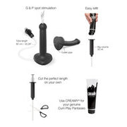 Strap-on-Me - Squirting Cum Dildo - Realistiche Spuitende Dildo - Zwart - Maat L