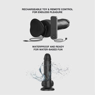 Strap-On-Me - Roterende & Vibrerende Realistische Dildo - Zwart