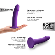 Dorcel - Real Pleasure - Stijlvolle Siliconen Dildo - Paars - Maat M