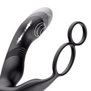 IY Astex - Stotende & Kloppende Prostaatmassager met Afstandsbediening - Zwart