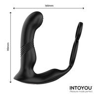 IY Astex - Stotende & Kloppende Prostaatmassager met Afstandsbediening - Zwart