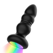 IY Krax - Buttplug met Vibratie en Stootbeweging - Met LED-licht - Zwart